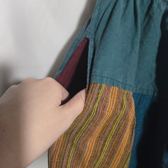 Kathmandu Imports Nepal Patchwork Harem Pants Elastic Hippie Medium Jogger Boho - Picture 5 of 7